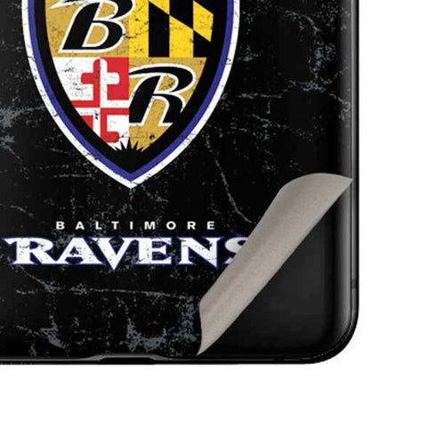 NFL Baltimore Ravens - Alternate Distressed Galaxy Z Flip Skin