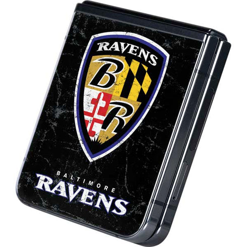 NFL Baltimore Ravens - Alternate Distressed Galaxy Z Flip5 5G Skin
