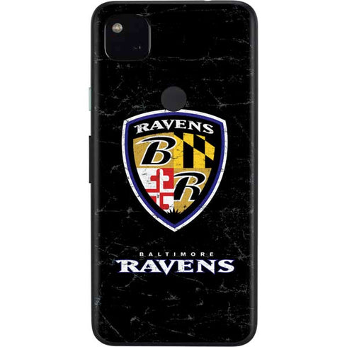 NFL Baltimore Ravens - Alternate Distressed Google Pixel 4a Skin