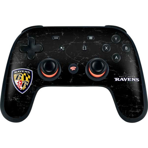 NFL Baltimore Ravens - Alternate Distressed Google Stadia Controller Skin