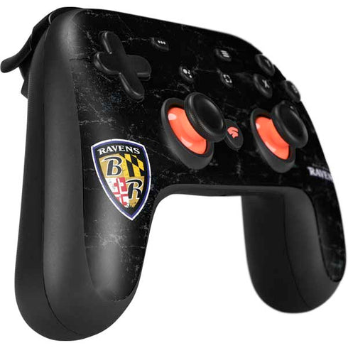 NFL Baltimore Ravens - Alternate Distressed Google Stadia Controller Skin
