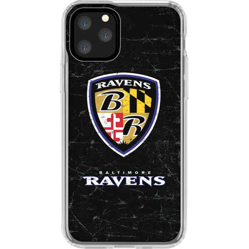 NFL Baltimore Ravens - Alternate Distressed iPhone 11 Pro Clear Case