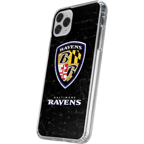 NFL Baltimore Ravens - Alternate Distressed iPhone 11 Pro Clear Case