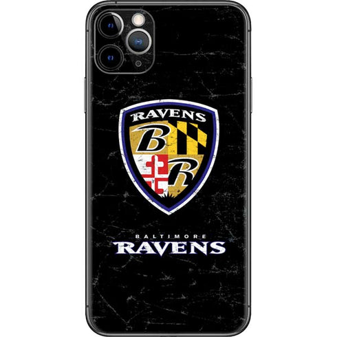 NFL Baltimore Ravens - Alternate Distressed iPhone 11 Pro Max Skin