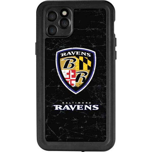 NFL Baltimore Ravens - Alternate Distressed iPhone 11 Pro Max Waterproof Case