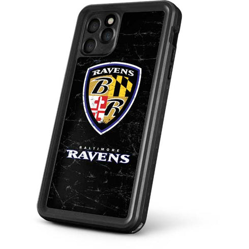 NFL Baltimore Ravens - Alternate Distressed iPhone 11 Pro Max Waterproof Case