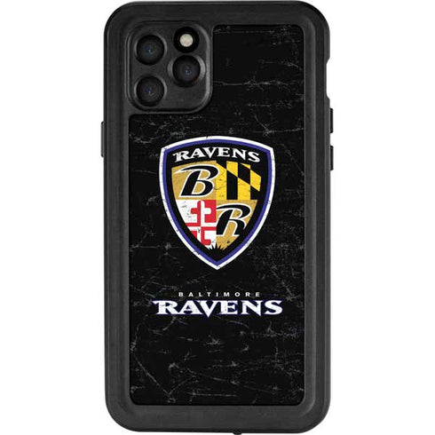NFL Baltimore Ravens - Alternate Distressed iPhone 11 Pro Waterproof Case