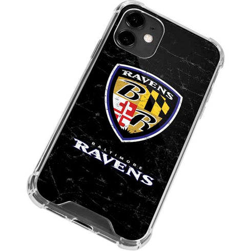 NFL Baltimore Ravens - Alternate Distressed iPhone 12 Mini Clear Case