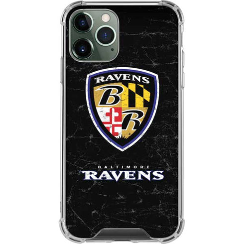 NFL Baltimore Ravens - Alternate Distressed iPhone 12 Pro Clear Case