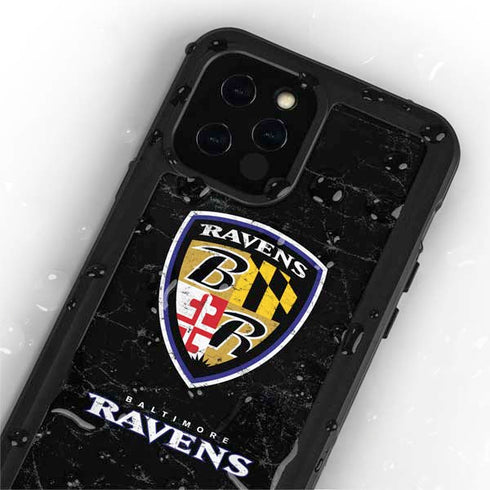 NFL Baltimore Ravens - Alternate Distressed iPhone 12 Pro Waterproof Case