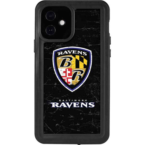 NFL Baltimore Ravens - Alternate Distressed iPhone 12 Waterproof Case