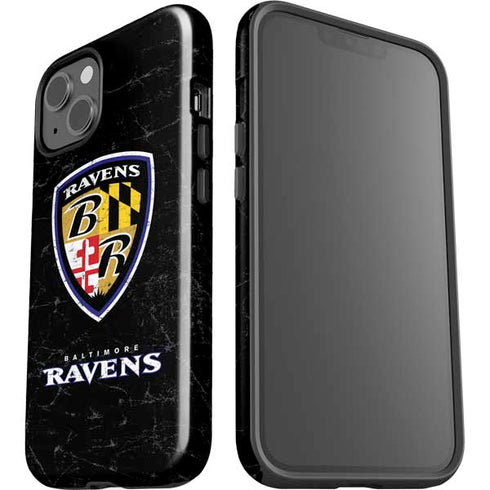 NFL Baltimore Ravens - Alternate Distressed iPhone 15 Plus Impact Case