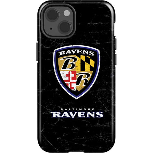 NFL Baltimore Ravens - Alternate Distressed iPhone 15 Impact Case