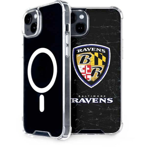 NFL Baltimore Ravens - Alternate Distressed iPhone 15 Plus MagSafe Case