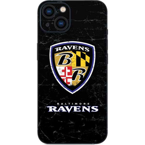 NFL Baltimore Ravens - Alternate Distressed iPhone 15 Plus Skin