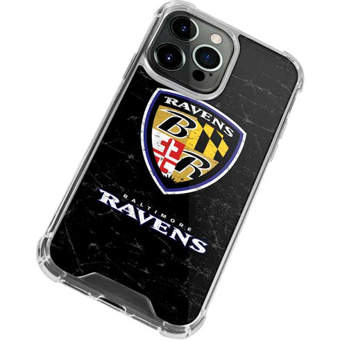 NFL Baltimore Ravens - Alternate Distressed iPhone 15 Pro Max Clear Case
