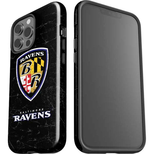 NFL Baltimore Ravens - Alternate Distressed iPhone 15 Pro Max Impact Case