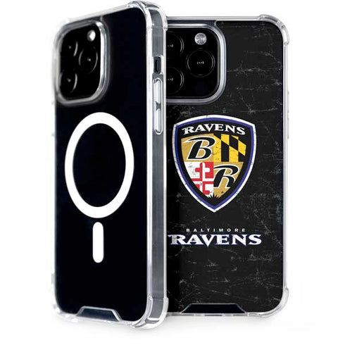 NFL Baltimore Ravens - Alternate Distressed iPhone 15 Pro Max MagSafe Case