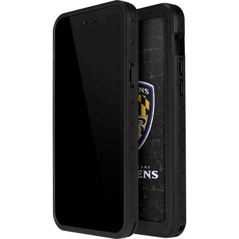 NFL Baltimore Ravens - Alternate Distressed iPhone 15 Plus Waterproof Case