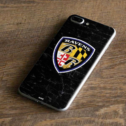 NFL Baltimore Ravens - Alternate Distressed iPhone 8 Plus Skin