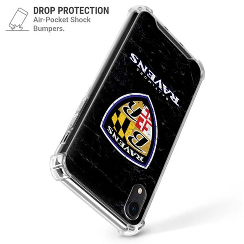 NFL Baltimore Ravens - Alternate Distressed iPhone XR Clear Case