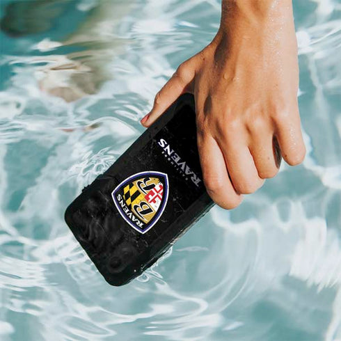 NFL Baltimore Ravens - Alternate Distressed iPhone XR Waterproof Case