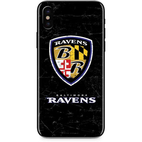 NFL Baltimore Ravens - Alternate Distressed iPhone XS Skin