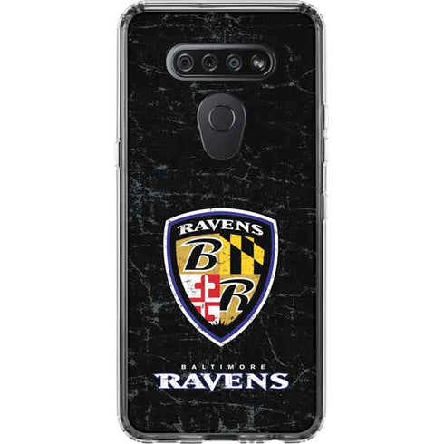NFL Baltimore Ravens - Alternate Distressed LG K51/Q51 Clear Case