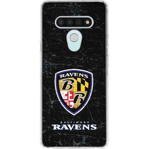 NFL Baltimore Ravens - Alternate Distressed LG Stylo 6 Clear Case