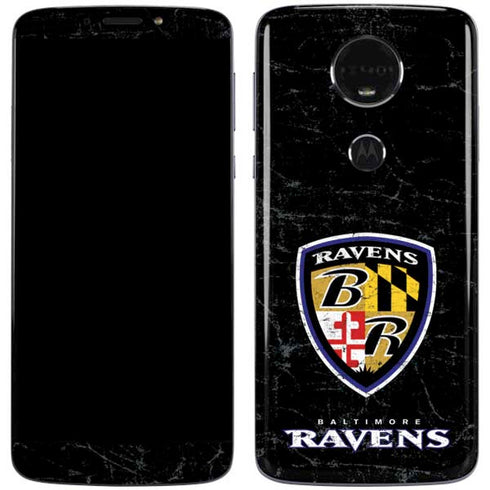 NFL Baltimore Ravens - Alternate Distressed Moto E5 Plus Skin