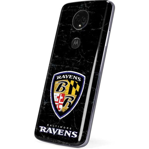 NFL Baltimore Ravens - Alternate Distressed Moto E5 Plus Skin