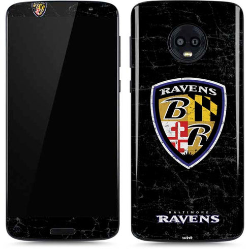 NFL Baltimore Ravens - Alternate Distressed Moto G6 Skin