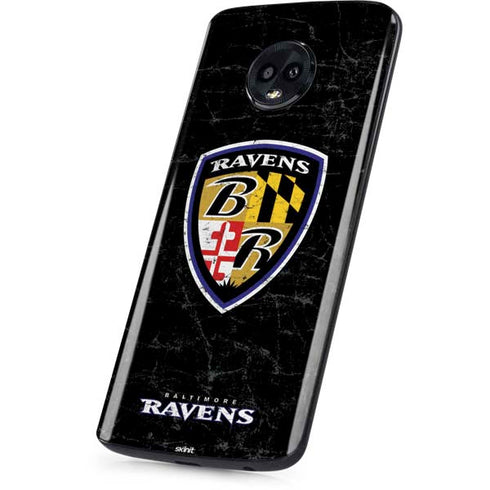 NFL Baltimore Ravens - Alternate Distressed Moto G6 Skin
