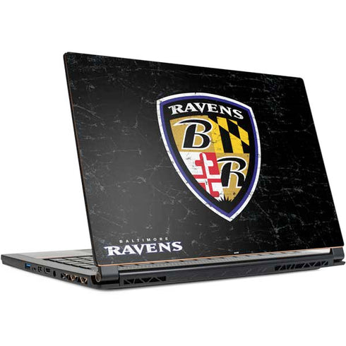 NFL Baltimore Ravens - Alternate Distressed MSI GS65 Stealth Laptop Skin