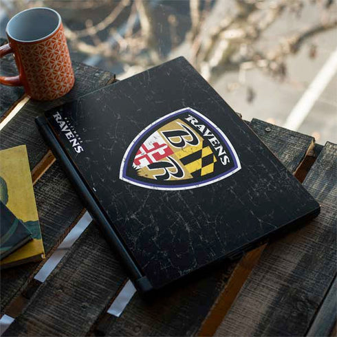 NFL Baltimore Ravens - Alternate Distressed MSI GS65 Stealth Laptop Skin