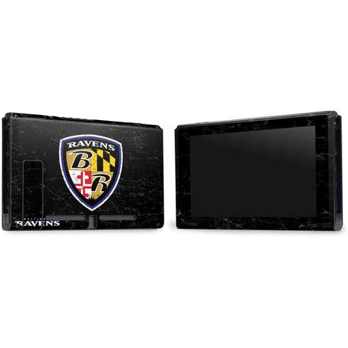 NFL Baltimore Ravens - Alternate Distressed Nintendo Switch Bundle Skin