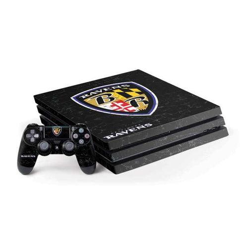 NFL Baltimore Ravens - Alternate Distressed PS4 Pro Bundle Skin
