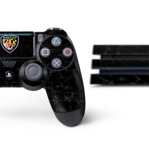 NFL Baltimore Ravens - Alternate Distressed PS4 Pro Bundle Skin