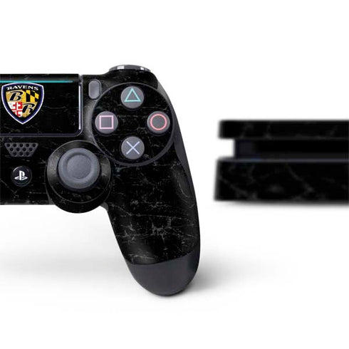 NFL Baltimore Ravens - Alternate Distressed PS4 Slim Bundle Skin