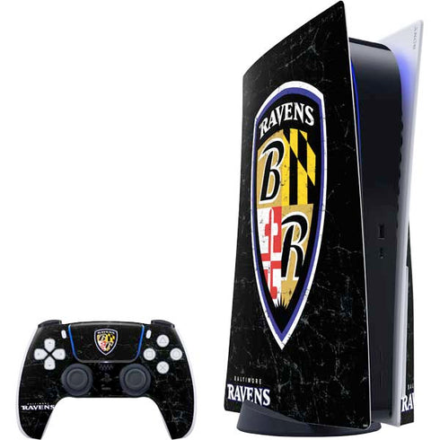 NFL Baltimore Ravens - Alternate Distressed PS5 Bundle Skin