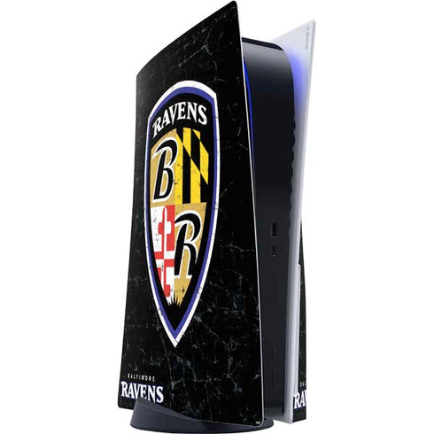 NFL Baltimore Ravens - Alternate Distressed PS5 Console Skin