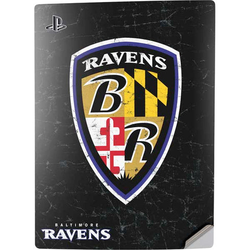 NFL Baltimore Ravens - Alternate Distressed PS5 Digital Edition Console Skin