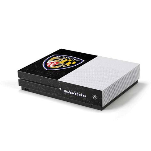 NFL Baltimore Ravens - Alternate Distressed Xbox One S Console Skin