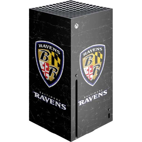 NFL Baltimore Ravens - Alternate Distressed Xbox Series X Console Skin