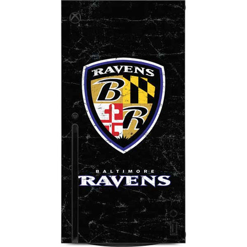 NFL Baltimore Ravens - Alternate Distressed Xbox Series X Console Skin