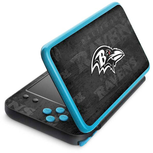 NFL Baltimore Ravens Black & White Nintendo 2DS XL (2017) Skin
