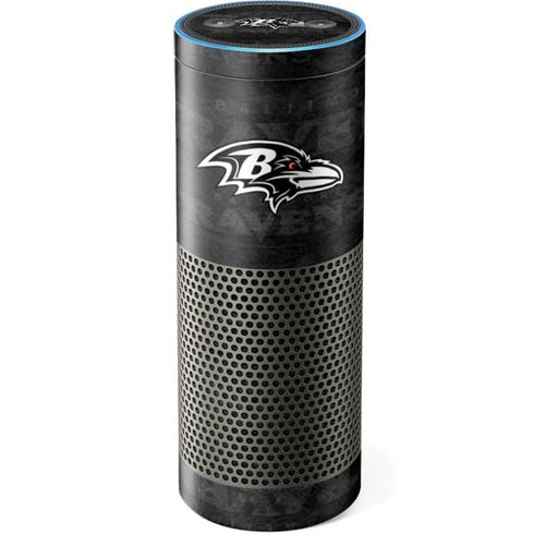 NFL Baltimore Ravens Black & White Amazon Echo Skin