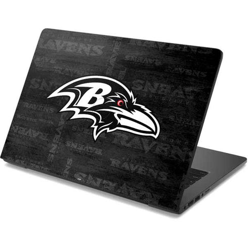 NFL Baltimore Ravens Black & White Dell Chromebook Skin