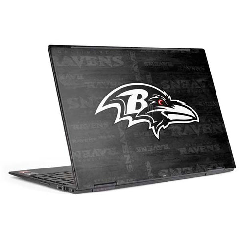 NFL Baltimore Ravens Black & White HP Envy Skin