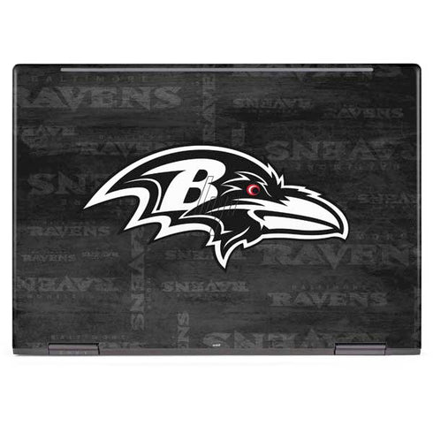 NFL Baltimore Ravens Black & White HP Envy Skin